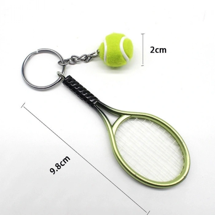 Gerçekçi Tenis Raketi Tasarımlı Şık Anahtarlık Kolye Çanta Süsü Tennis Keychain (5263)