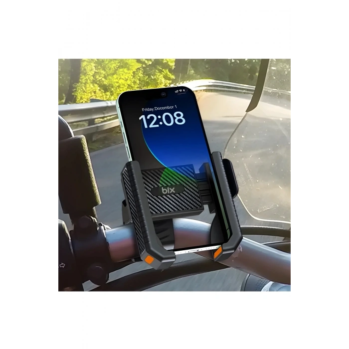Gidon Bağlantılı Bisiklet Motosiklet İçin Esnek Abs 4-7.8″ İnç Telefon Tutucu 360° Dönebilen Tasarım