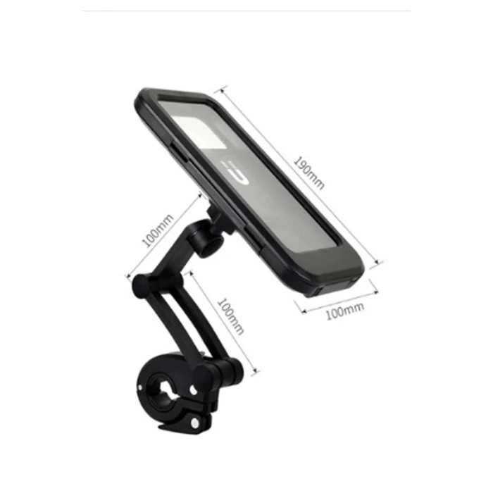 Gidon Bağlantılı Su Geçirmez Mıknatıslı Motorsiklet Telefon Tutucu