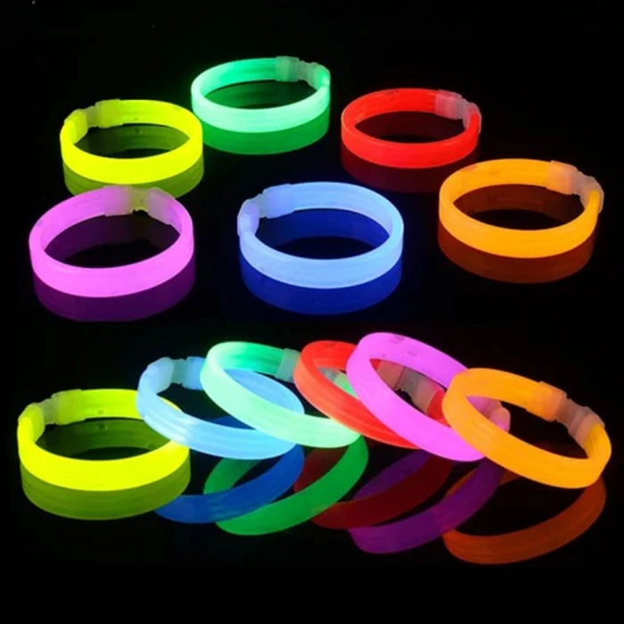 Glow Kalın Bileklik 12’li Set | Baskıya Uygun Renkli Model (5263)