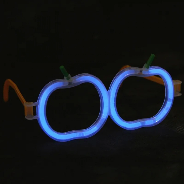 Glow Stick Elma Gözlük - Glow Partisi Gözlüğü - Glow Stick Gözlük 12 Adet (5263)