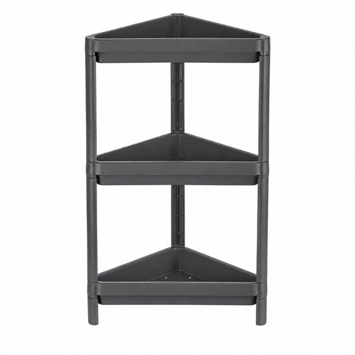 GRİ ÜÇGEN ÇUKUR PRATİK RAF ÜNİTESİ PLASTİK (5263)