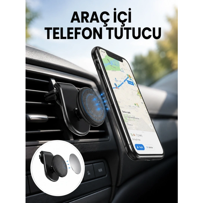 Güçlü Mıknatıslı Araç İçi Telefon Tutucu – Evrensel Uyum Yeni Nesil