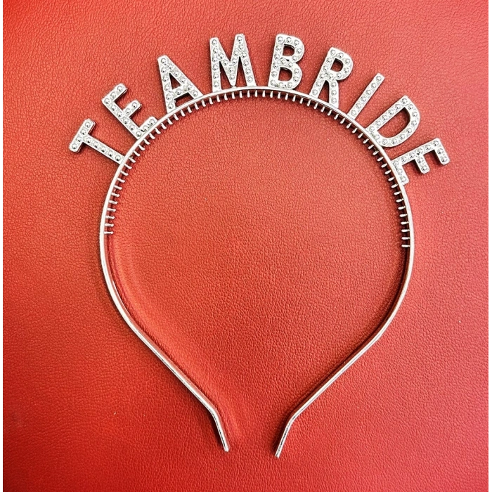 Gümüş Renk Team Bride Taç Plastik – Gelin ve Nedime Tacı (5263)