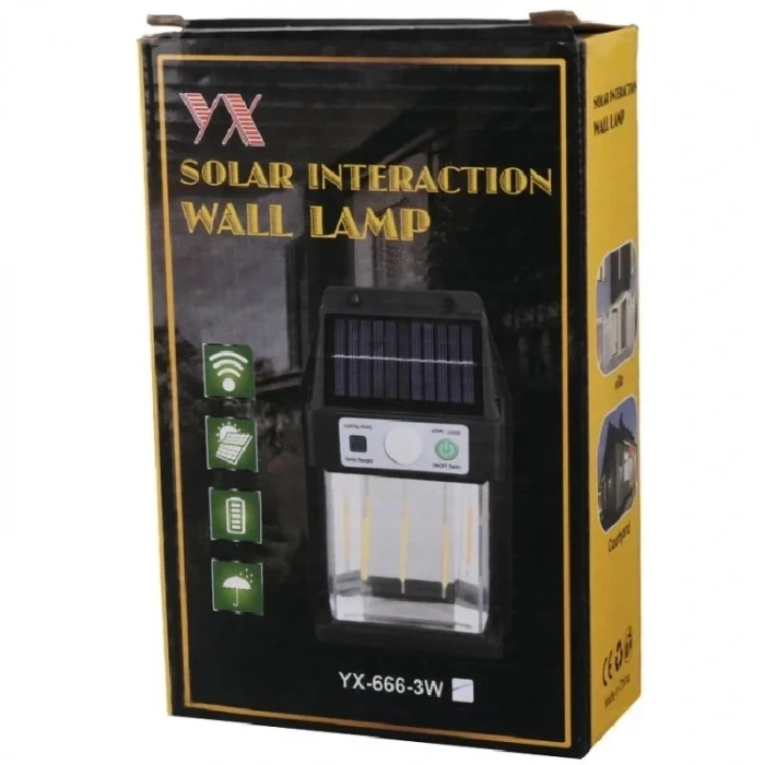 Güneş Enerjili Duvar Lambası YX-666 3W (5263)