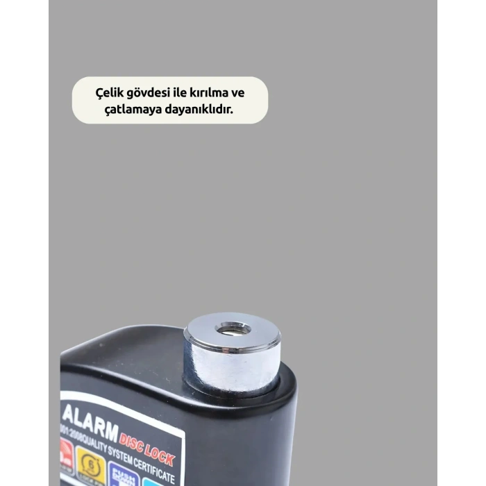 Güvenlik Sensörlü Alarmlı Disk Kilidi Motosiklet Ve Bisiklet İçin