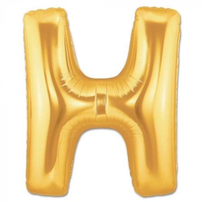 H Harf Folyo Balon Altın Renk  40 inç (5263)