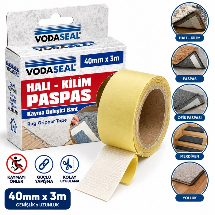 HALI - KİLİM - PASPAS KAYDIRMAZ BANT 40MMX3M (5263)
