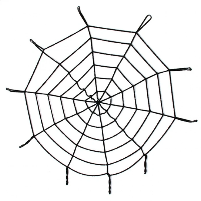 Halloween Cadılar Bayramı Örümcek Ağ Dekor Siyah 1.5 Metre (5263)