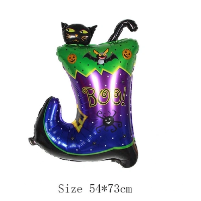 Halloween Çizmeli Kara Kedi Folyo Balon (5263)
