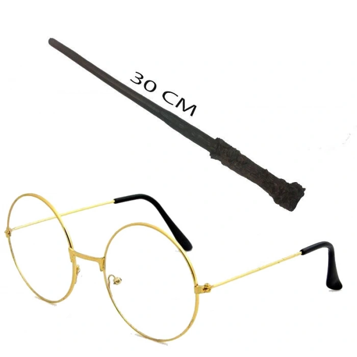 Harry Potter Asası 30 cm ve Harry Potter Gözlüğü Seti (5263)