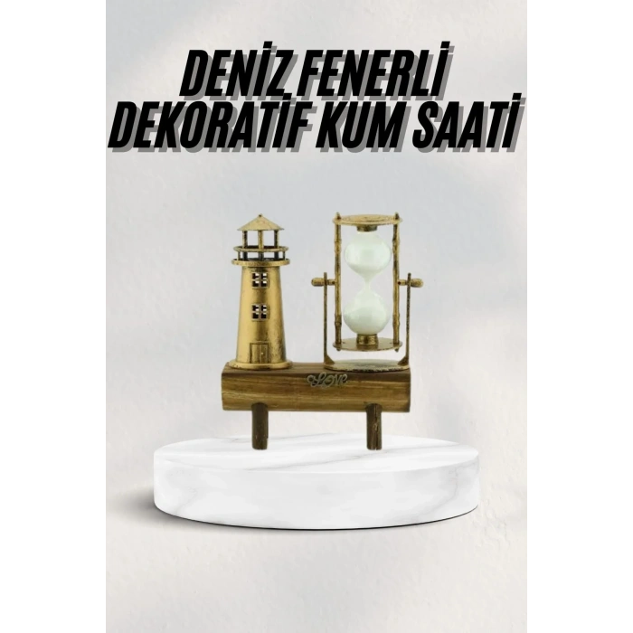 Hediyelik Kum Saati Retro Dekoratif Deniz Feneri Kum Saati