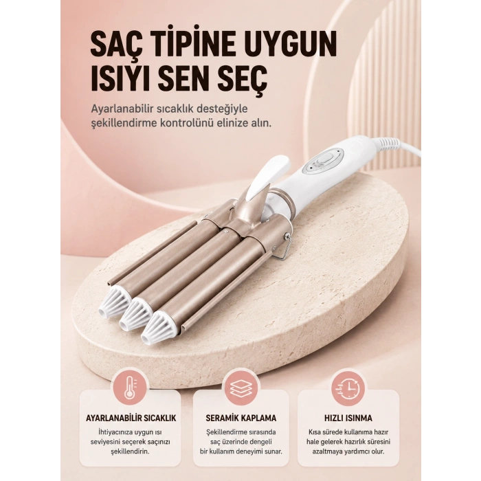 Her Saç Tipine Uygun, Hızlı Isınan Bukle Yapıcı – Evde Kuaför Kalitesinde Sonuç Yeni Nesil