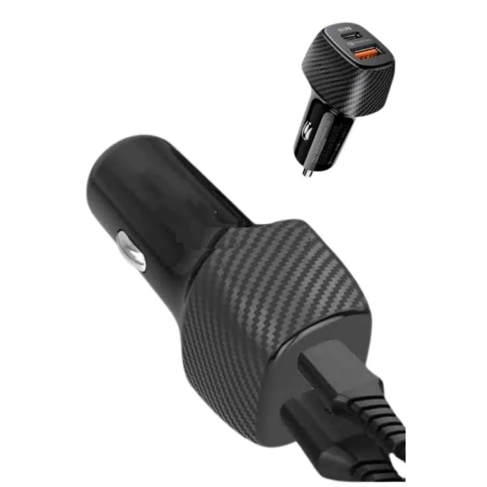 Hızlı Oto Şarj Cihazı 38w Çift Girişli Hızlı Şarj Oto Çakmaklık Type-c