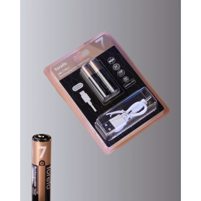 Hızlı Şarj Teknolojili Usb Şarjlı Aaa Pil – 40 Dakikada Tam Şarj