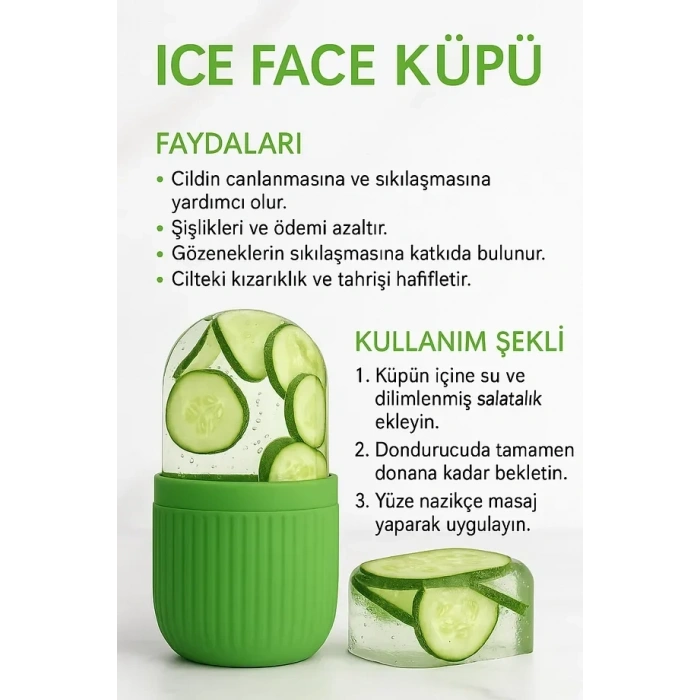 Ice Roller Buz Silindiri Terapi Etkili Yüz Masaj Ve Cilt Bakım Aleti (5263)