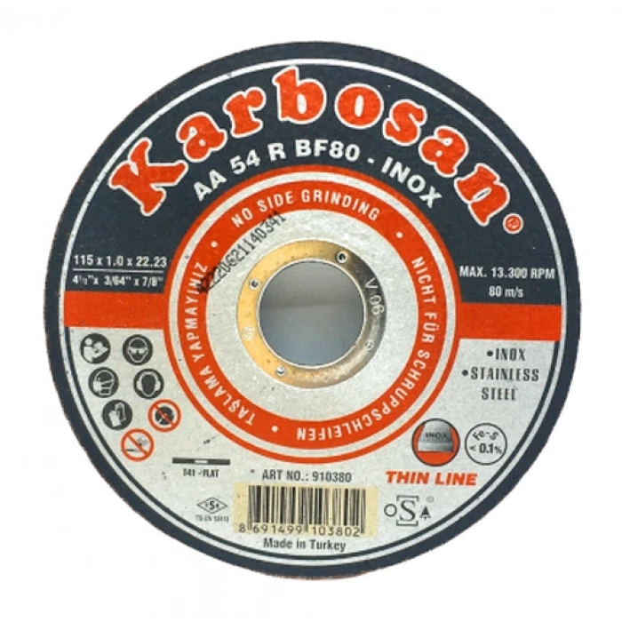 İNOX METAL KESİCİ DİSK 115MMX1.0X22 (5263)