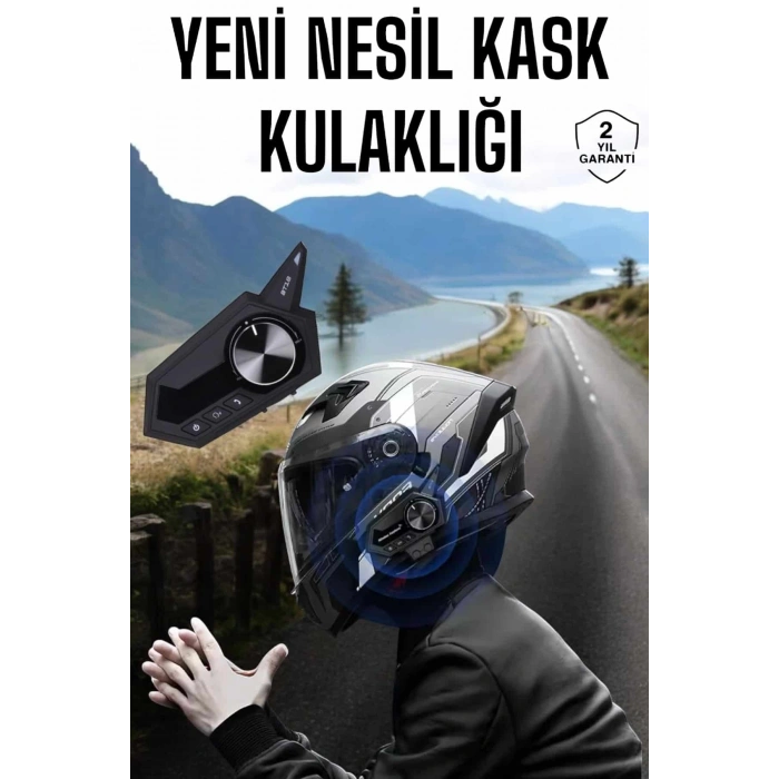 Intercom Kask Kulaklığı Anc Özelliği Yüksek Ses Kaliteli Bluetooth Kulaklık