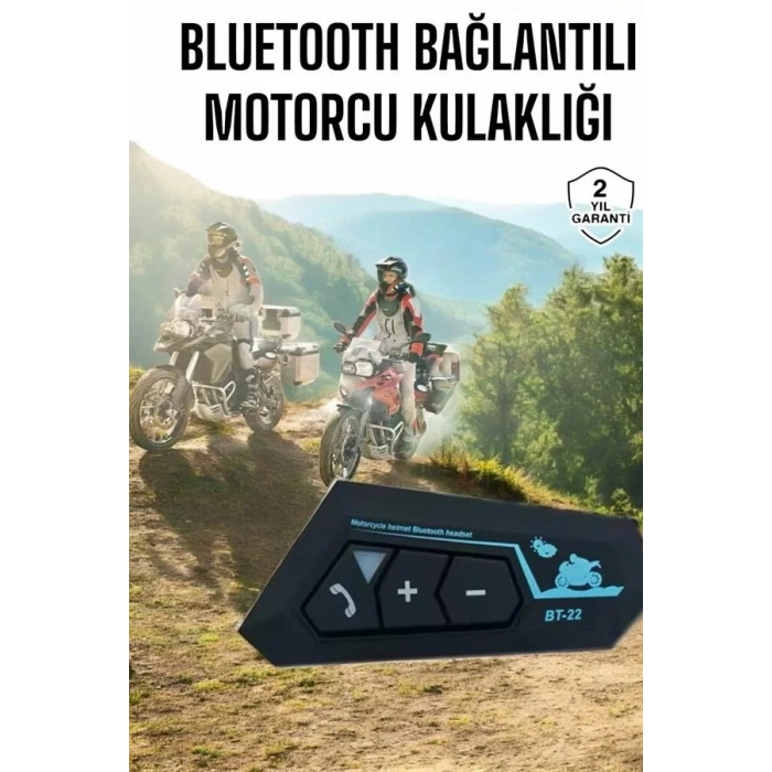 İnterkom Intercom Kask Kulaklık Bt22 Bluetooth Motosiklet Kulaklık 5.0 Bluetooth