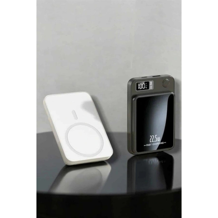 İos Uyumlu 22.5w Hızlı Şarj Magsafe Powerbank Dijital Göstergeli 10.000 Mah