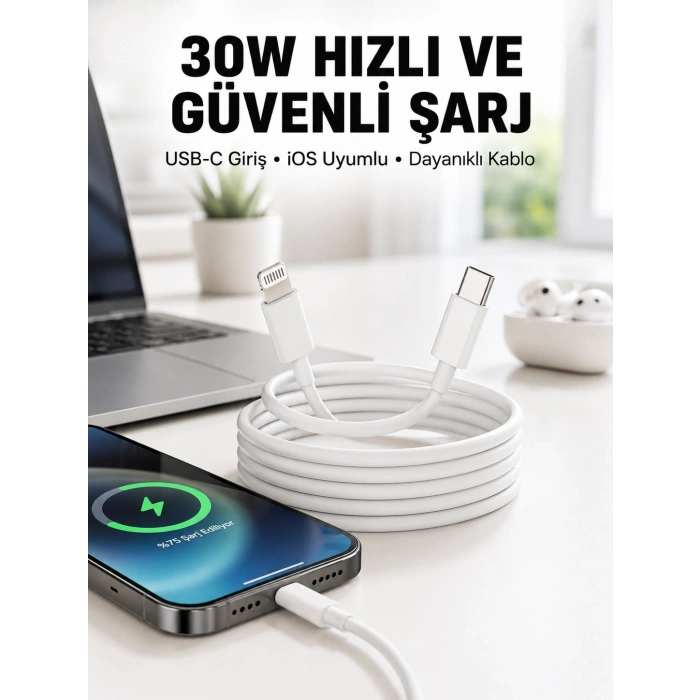İos Uyumlu 8 X Xs Xr 11 12 13 14/pro Max Mini Plus Şarj Kablosu Yeni Nesil