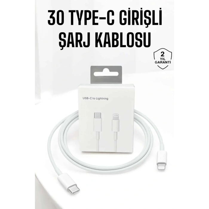 Iphone Uyumlu İos Uyumlu Lightning Hızlı Şarj Tye C Lightning Şarj Kablosu