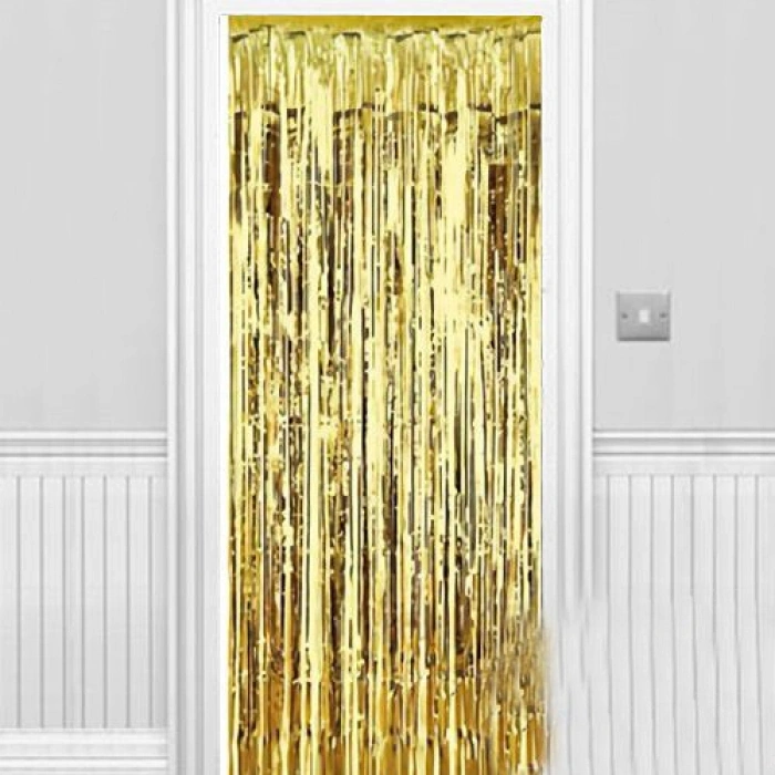 Işıltılı Duvar ve Kapı Perdesi Gold 90x200 cm (5263)