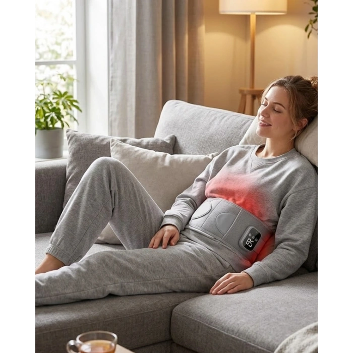 Isıtmalı Titreşimli Bel Masaj Kemeri 3 Kademeli Sıcaklık Ayarlı Kablosuz Tasarım