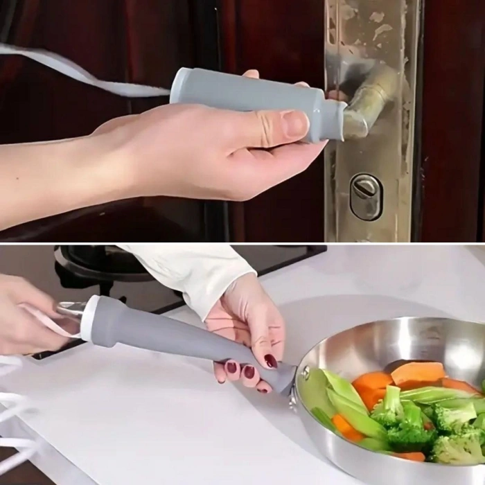 Isıya Dayanıklı Silikon Kauçuk Tencere,Kapı Tutma Kılıfı Kendinden Küçülen,Her Sapa Uyumlu Tava Kulp Yalıtımı 12-15 cm (5263)