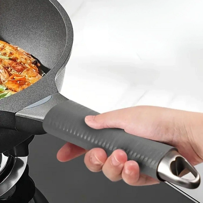 Isıya Dayanıklı Silikon Kauçuk Tencere,Kapı Tutma Kılıfı Kendinden Küçülen,Her Sapa Uyumlu Tava Kulp Yalıtımı 12-15 cm (5263)