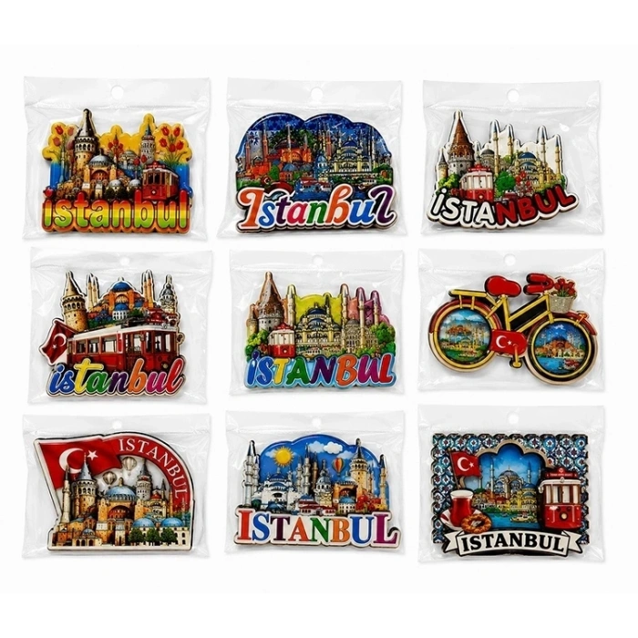 İstanbul Temalı Ahşap Buzdolapı Süsü Magnet Alk5825