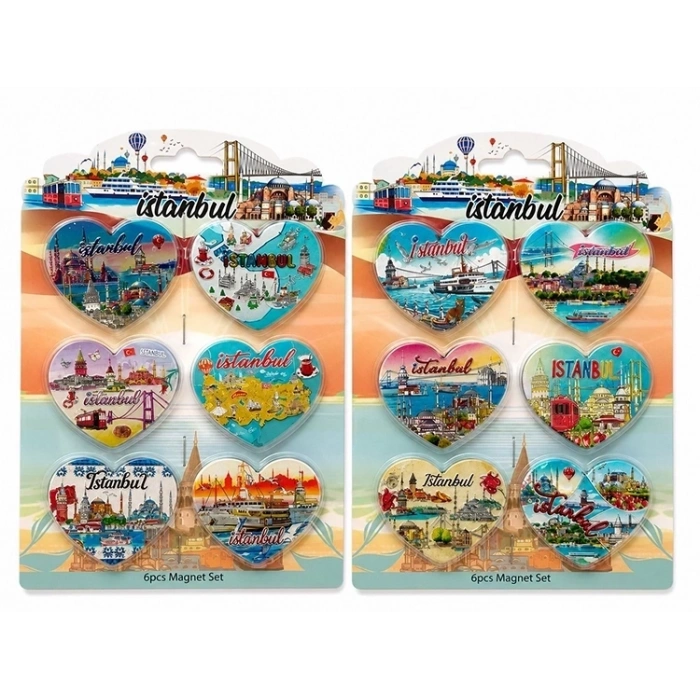 İstanbul Temalı Silikon Buzdolapı Süsü Magnet 6lı Set Alk5805