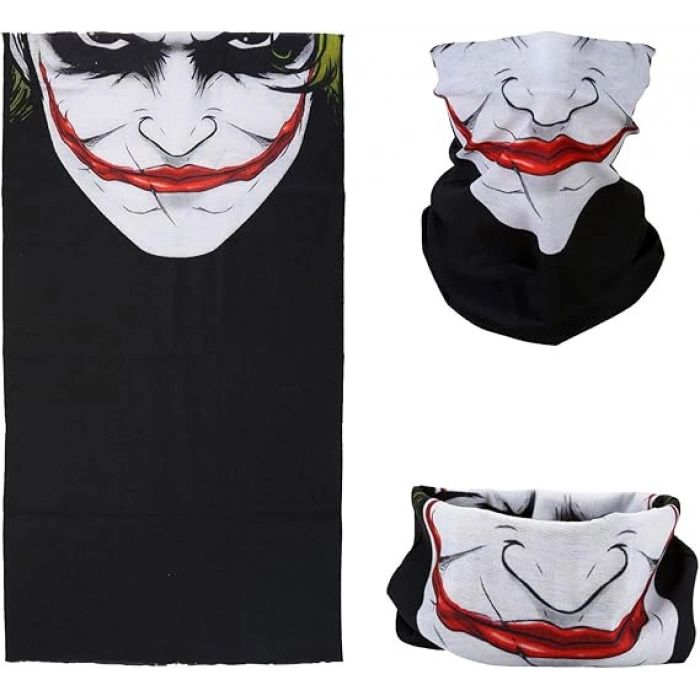 Joker Desenli Çok Amaçlı Buff – Yüz, Boyun ve Bandana Maskesi 5 No (5263)