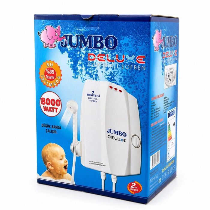 JUMBO BEYAZ ELEKTRİKLİ ŞOFBEN 7.500-9000W (5263)