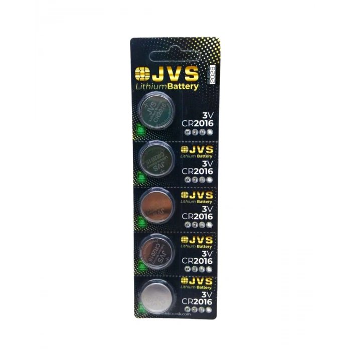 JVS CR2016 3V PARA PİLİ 5Lİ KART (5263)