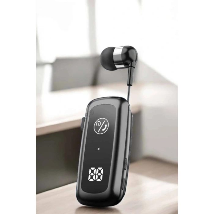 Kablolu Bluetooth Kulaklık Kulak İçi Stereo Mikrofonlu Dijital Göstergeli