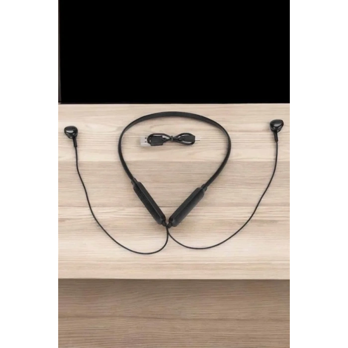 Kablolu Boyun Askılı Dijital Göstergeli Bluetooth Kulaklığı 60 Saat