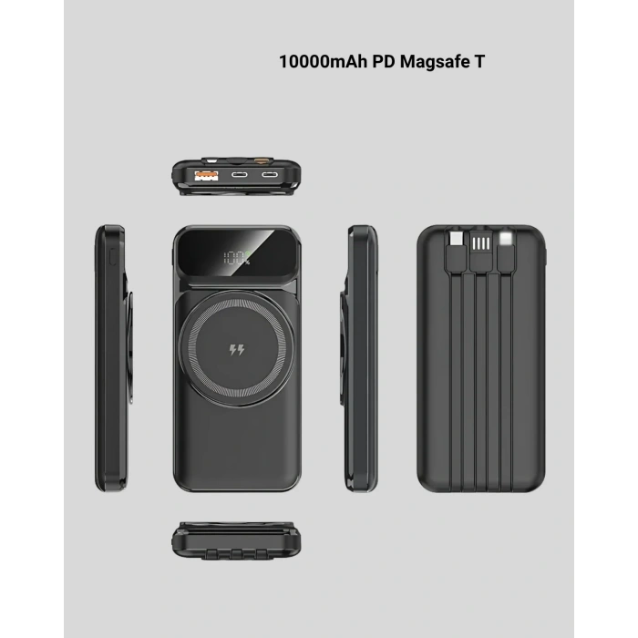 Kablosuz 15w Şarj Destekli 10000 Mah Taşınabilir Powerbank – Hızlı Şarj Özellikli