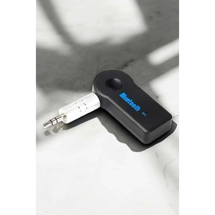 Kablosuz Bluetooth Aux Araç Kiti Siyah Hafıza Kartlı
