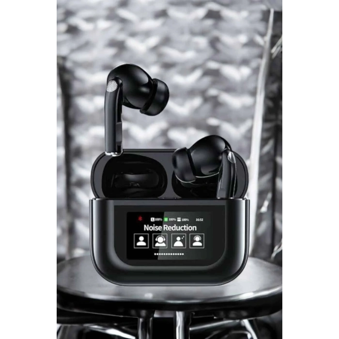 Kablosuz Bluetooth Kulaklık Ekranlı Uzun Şarj Süreli Anc Destekli