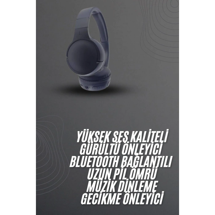 Kablosuz Bluetooth Kulaklık Kulak Üstü Ayarlanabilir Uzun Ömürlü Yeni Nesil