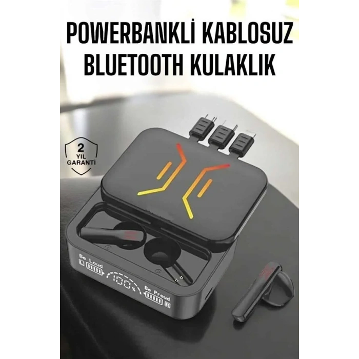 Kablosuz Bluetooth Kulaklık Powerbankli Uzun Pil Ömrü Yüksek Ses Kaliteli