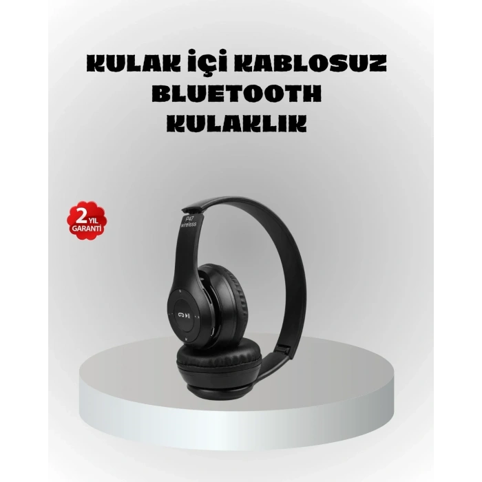 Kablosuz Bluetooth Kulaklık – Tf Kart, Aux, Mikrofonlu, Suya Dayanıklı, 10m Menzil