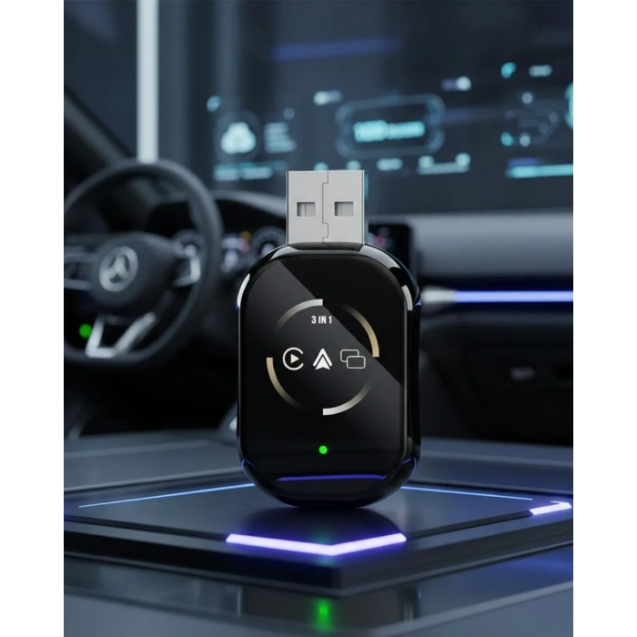 Kablosuz Carplay Ve Android Auto Adaptörü Tak Çalıştır Kullanım