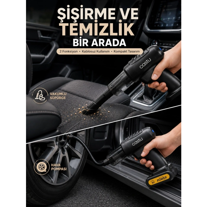 Kablosuz Hava Pompası Ve Vakumlu El Süpürgesi