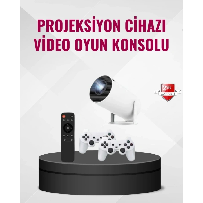Kablosuz Mini Projeksiyon Cihazı Oyun Ve Film İçin Taşınabilir Ev Sineması