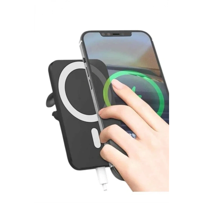 Kablosuz Şarj Aleti Magsafe Araç Içi Manyetik Şarj 15w İos Uyumlu