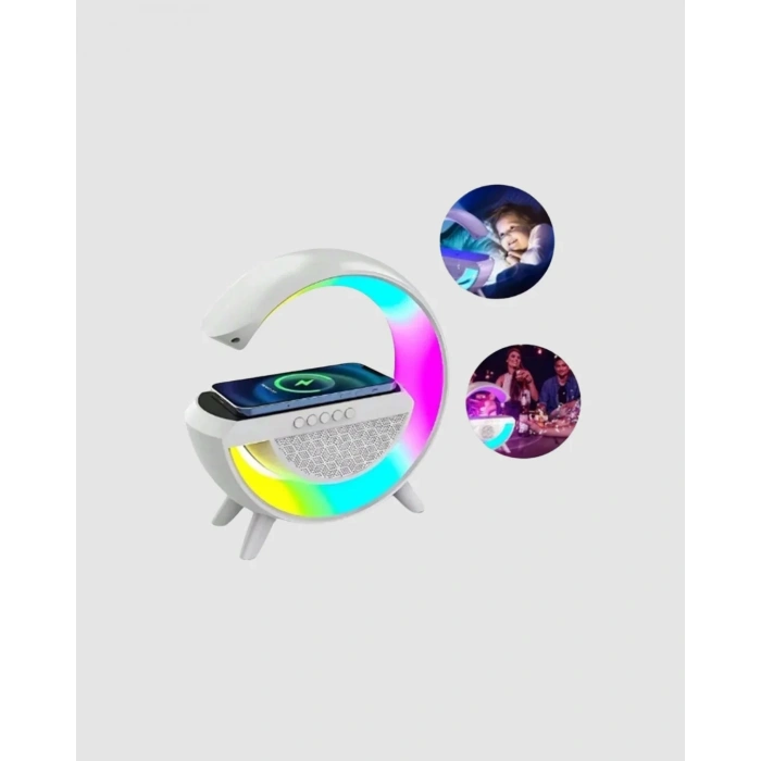 Kablosuz Şarjlı Bluetooth Hoparlör Ve Gece Lambası – Nfc, Fm Radyo, Rgb Işık