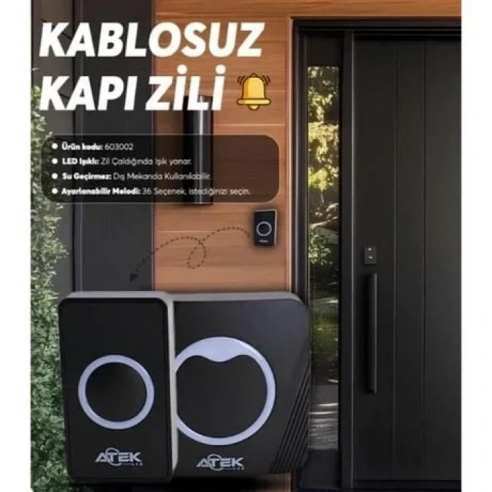 Kablosuz Su Geçirmez Kapı Zili (5263)