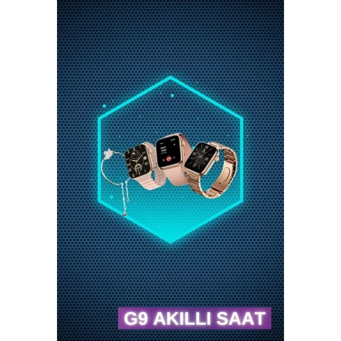 Kadınlar İçin 3 Kordonlu Akıllı Saat Ve Dijital Göstergeli Powerbankli Bluetooth Kulaklık Dokunmatik Kontrol